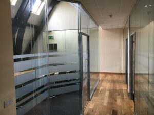 Glass Partitions Leeds Striped